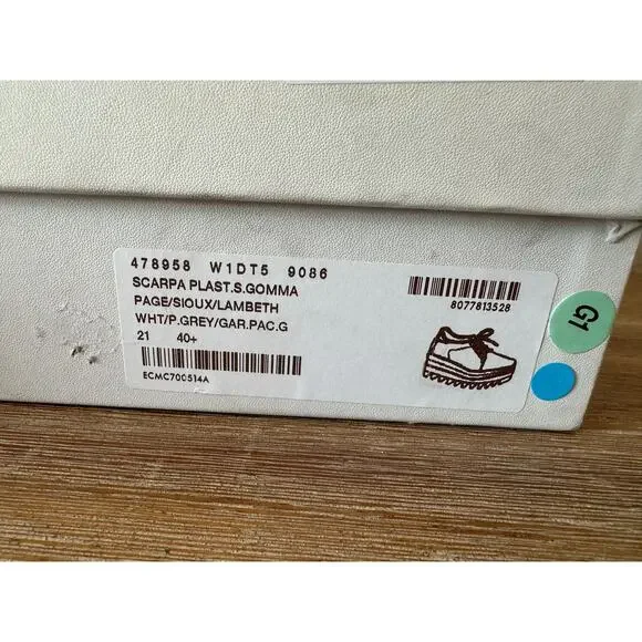 Stella McCartney Sneak Elyse Platforms, Red White and Blue, size 40.5 US10.5 NIB - Picture 14 of 15